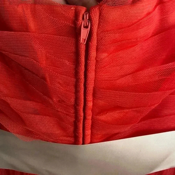 Teeze Me Ice Princess Short Strapless Dress Coral 1 - Picture 8 of 13